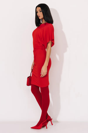AMNESIA Medina šaty červené