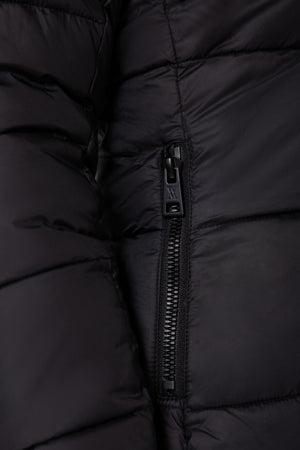 AMNESIA Kabát so zipsom čierny