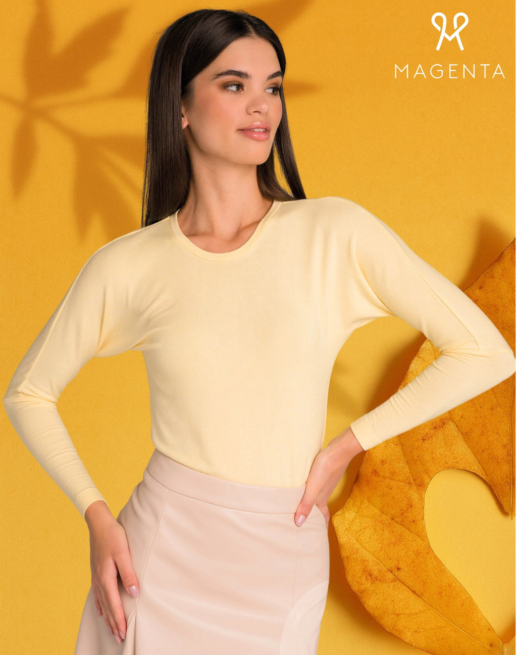 MAGENTA Top pletený tenký M185385