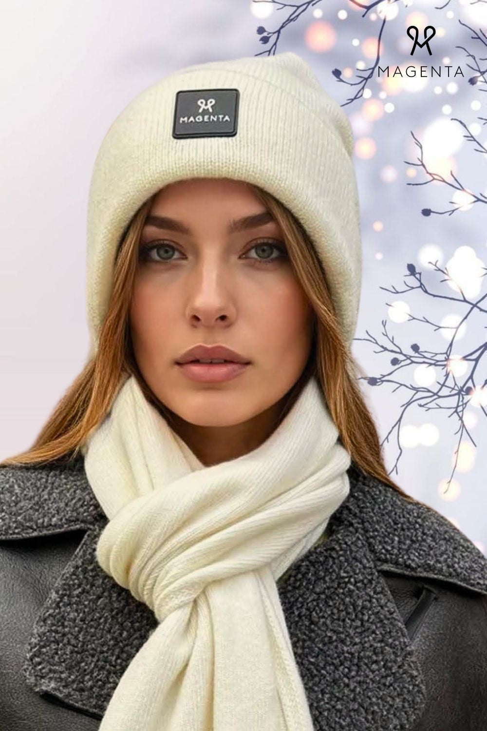 MAGENTA Čiapka biela