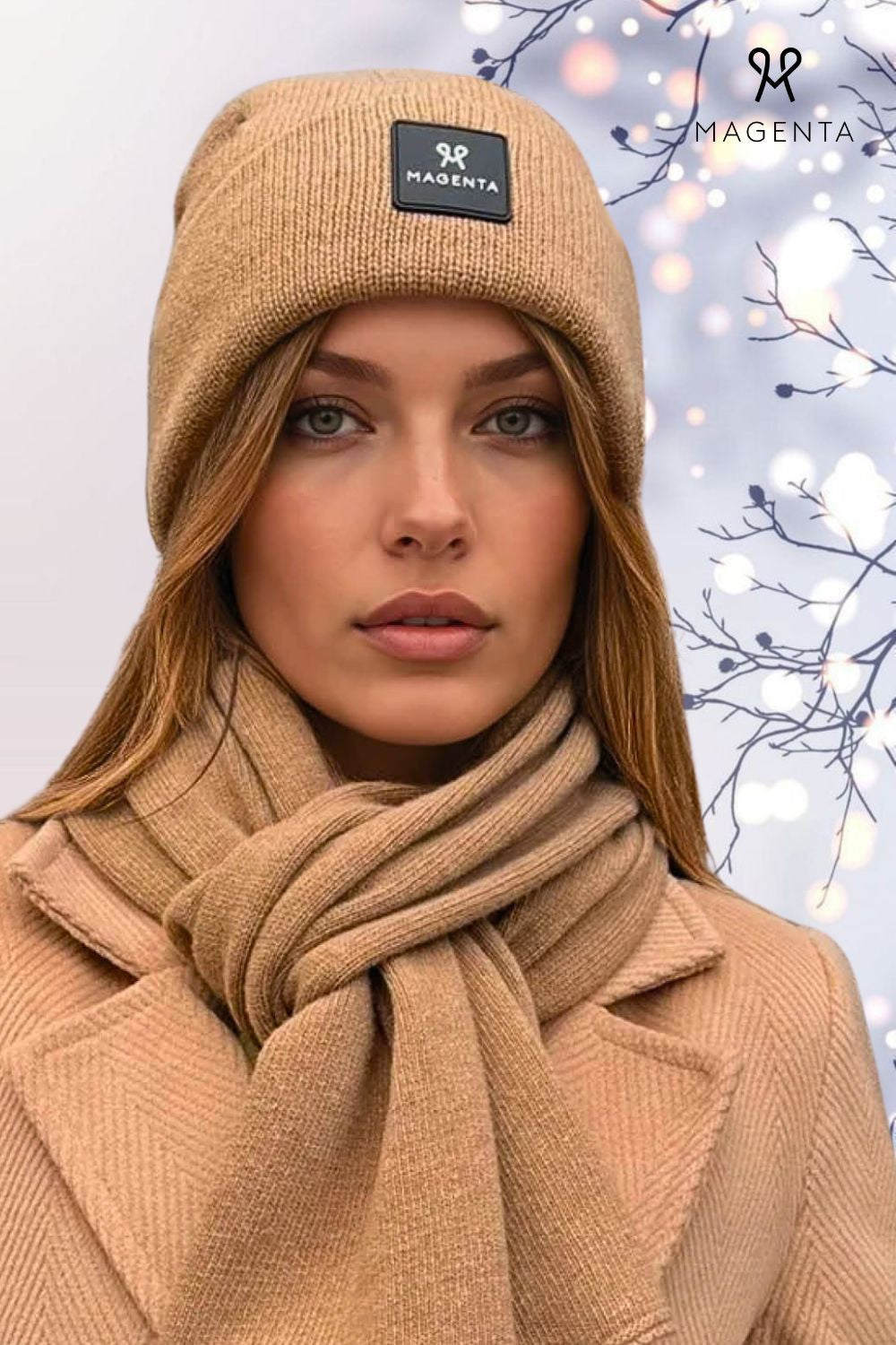 MAGENTA Šál camel M204595