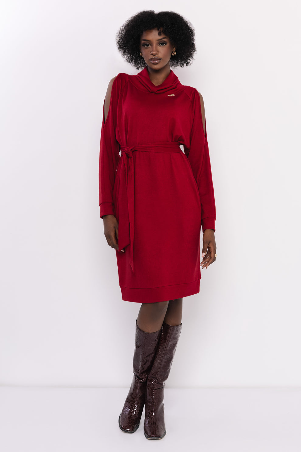 AMNESIA Szavina šaty bordové