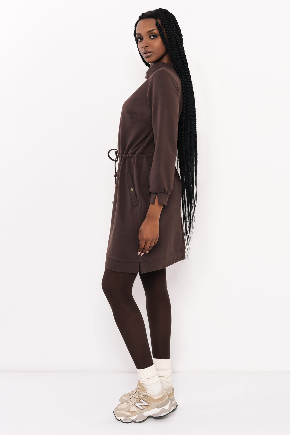 AMNESIA Ozin šaty hnedé