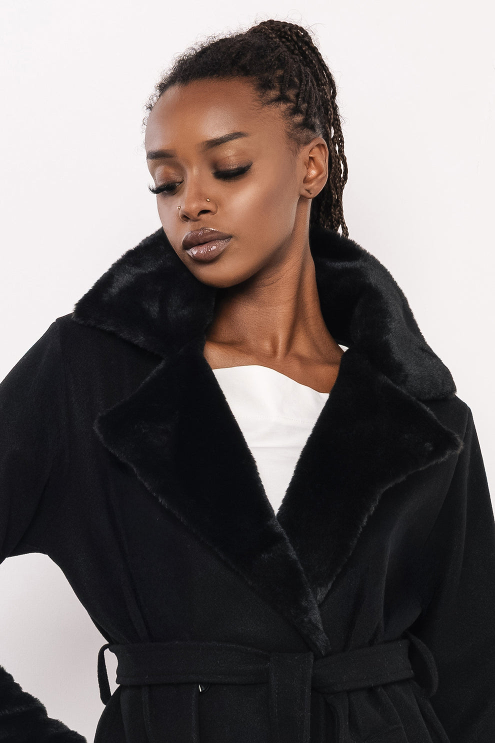 AMNESIA Foma kabát čierny