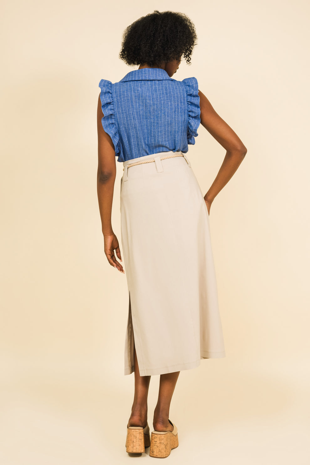 AMNESIA Bitter sukňa piesková