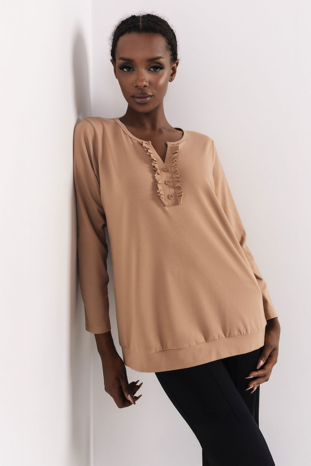 AMNESIA Bilbao tunika camel
