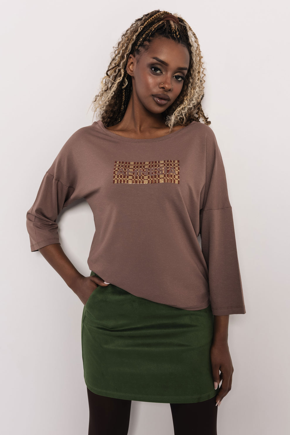 AMNESIA Falun tričko hnedé