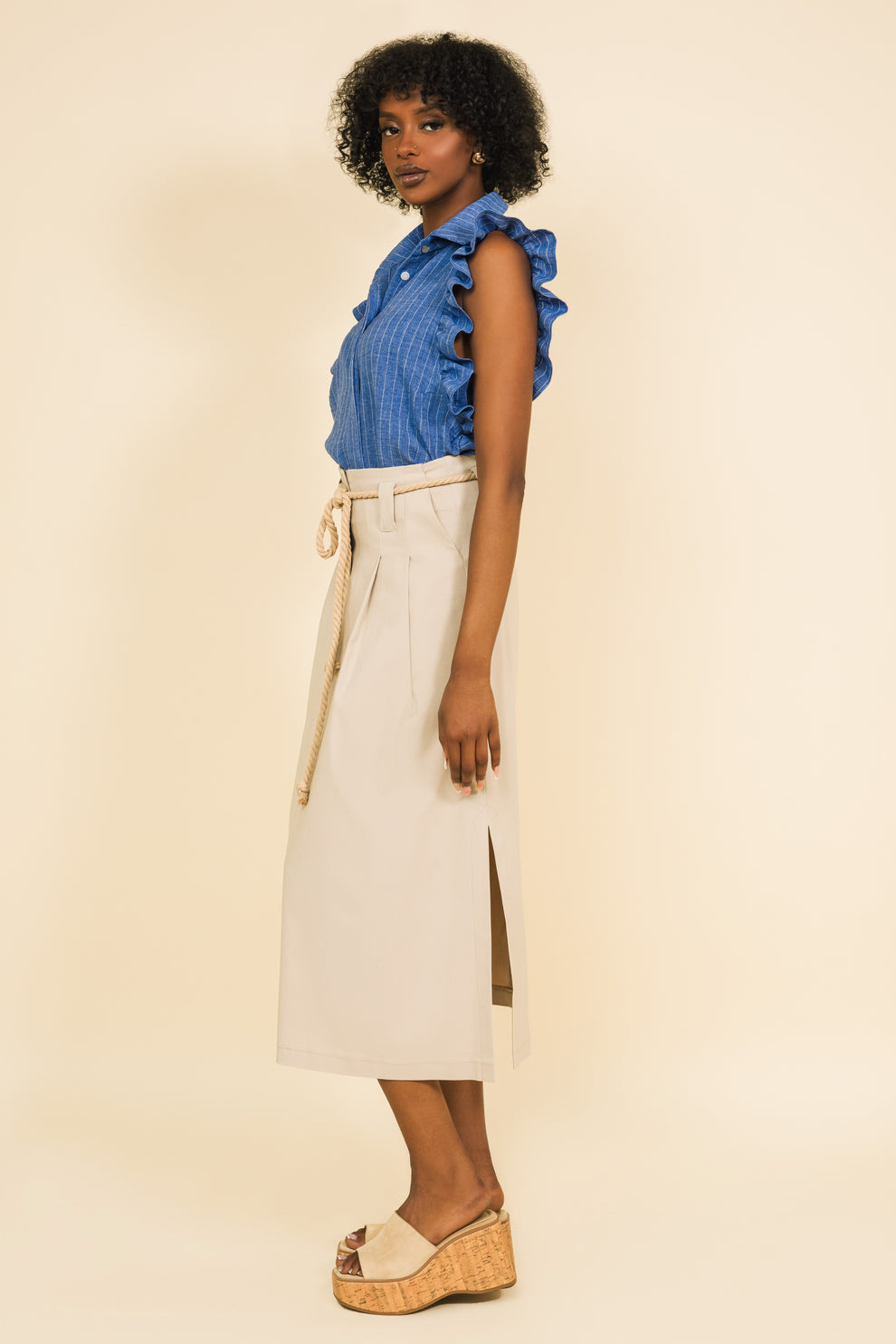 AMNESIA Bitter sukňa piesková