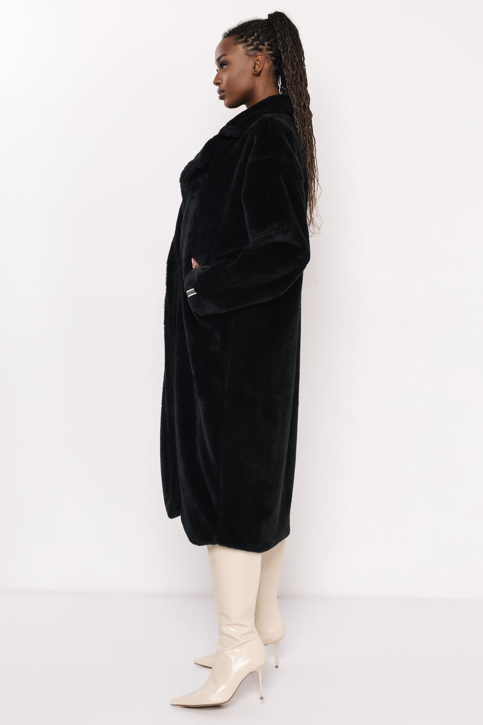 AMNESIA Floris kabát čierny