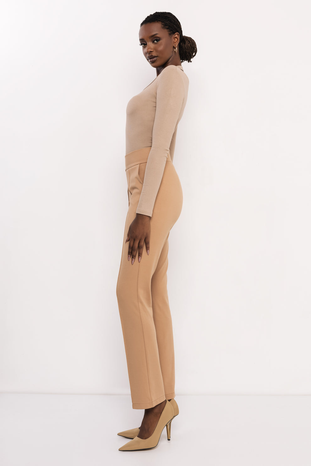 AMNESIA Veneto nohavice camel