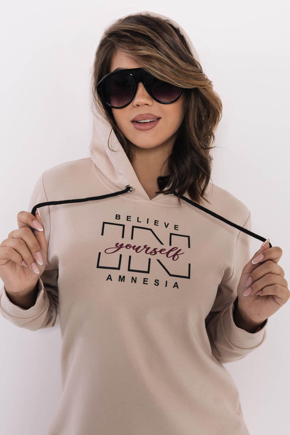 AMNESIA Csöre tunika béžová