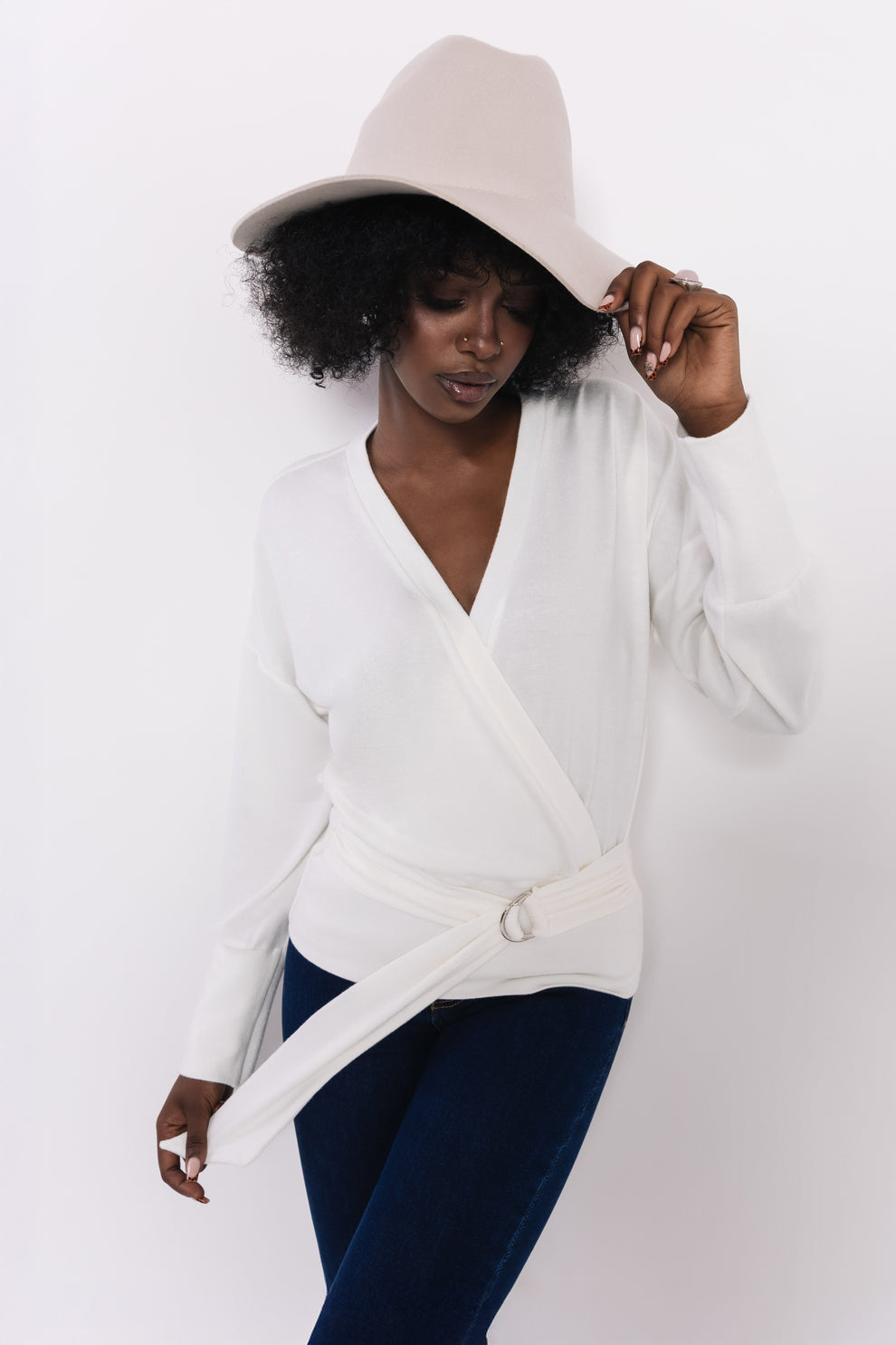 AMNESIA Latifa top krémový