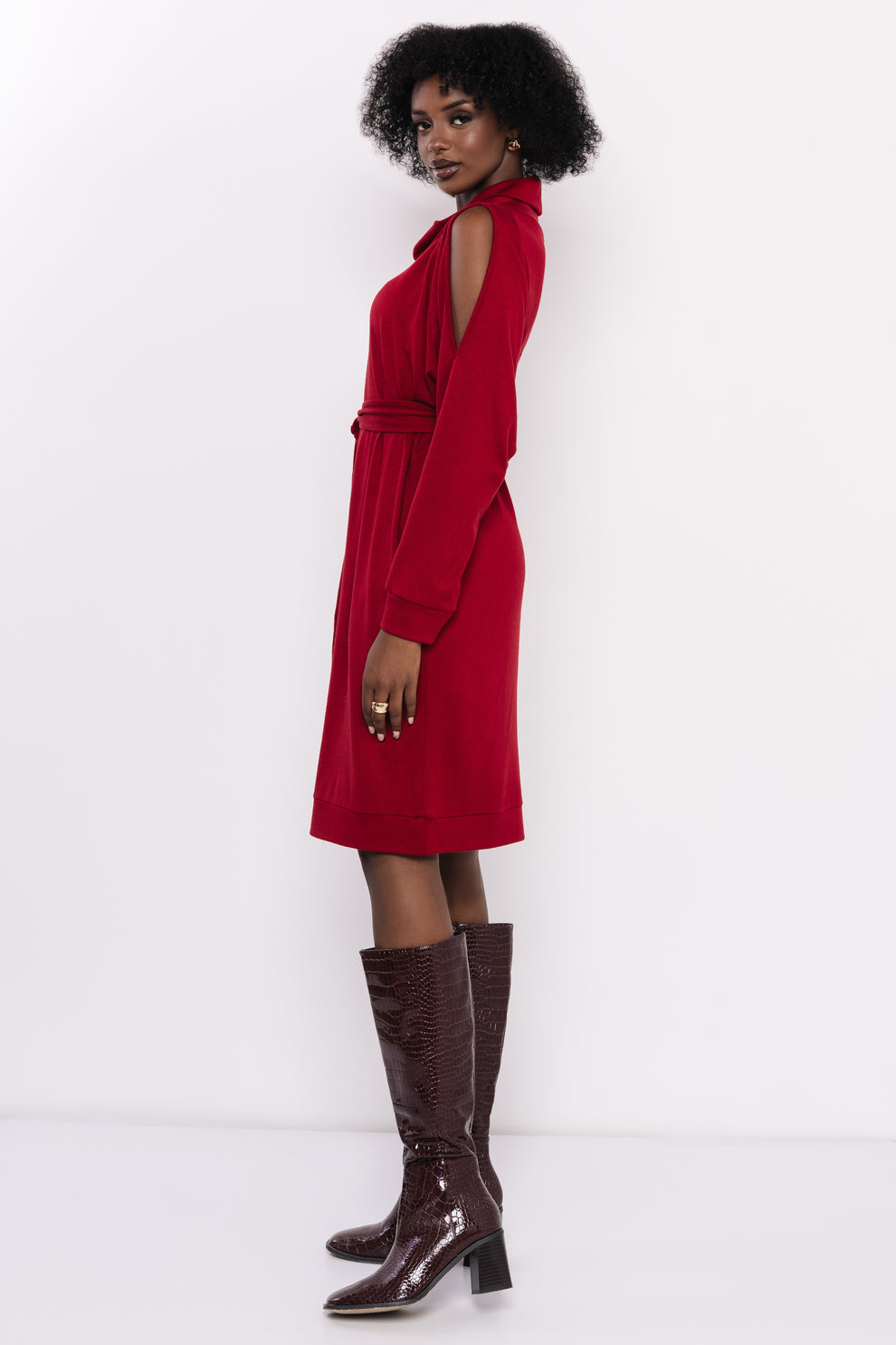 AMNESIA Szavina šaty bordové