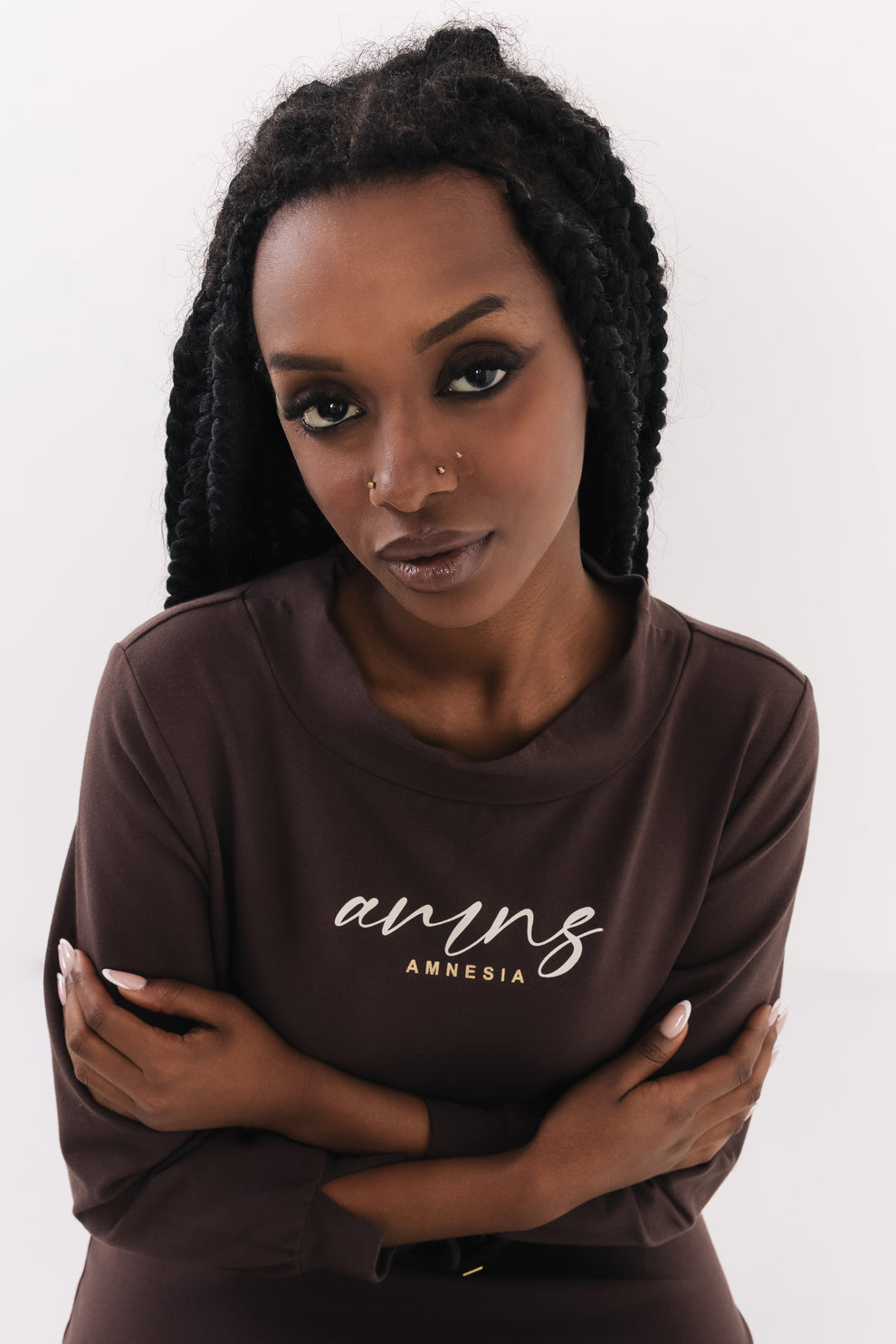 AMNESIA Ozin šaty hnedé