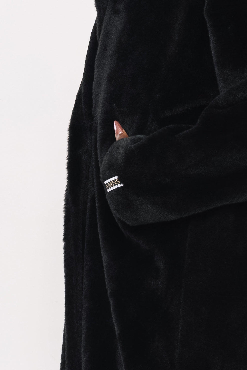 AMNESIA Floris kabát čierny