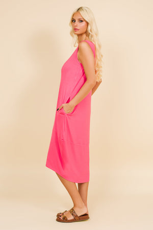 AMNESIA Sterc šaty pink