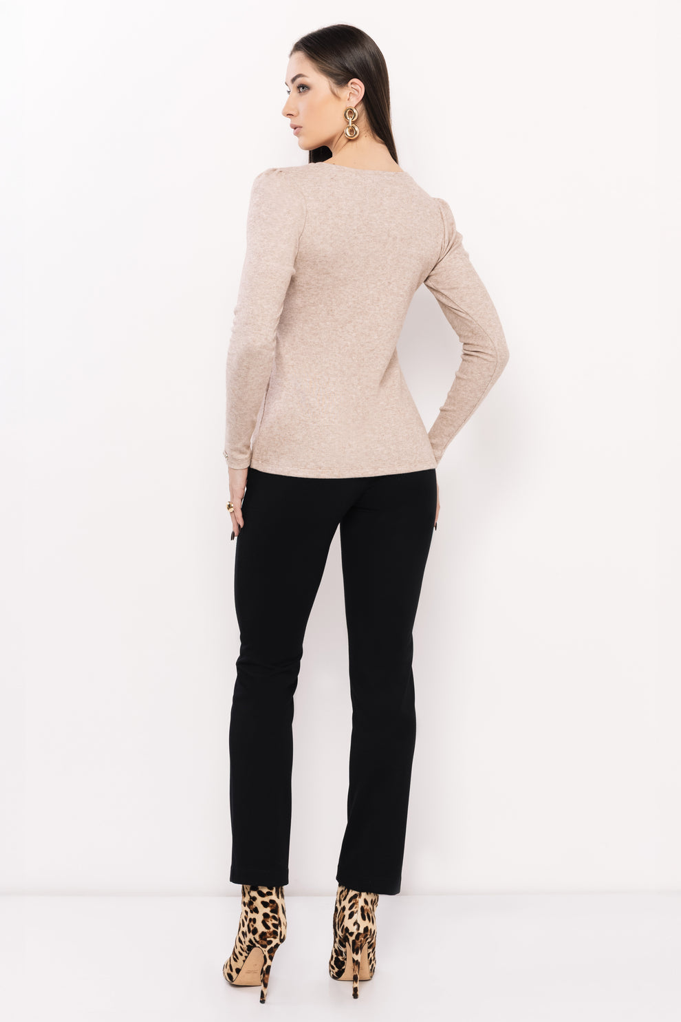 AMNESIA Reata tričko béžové