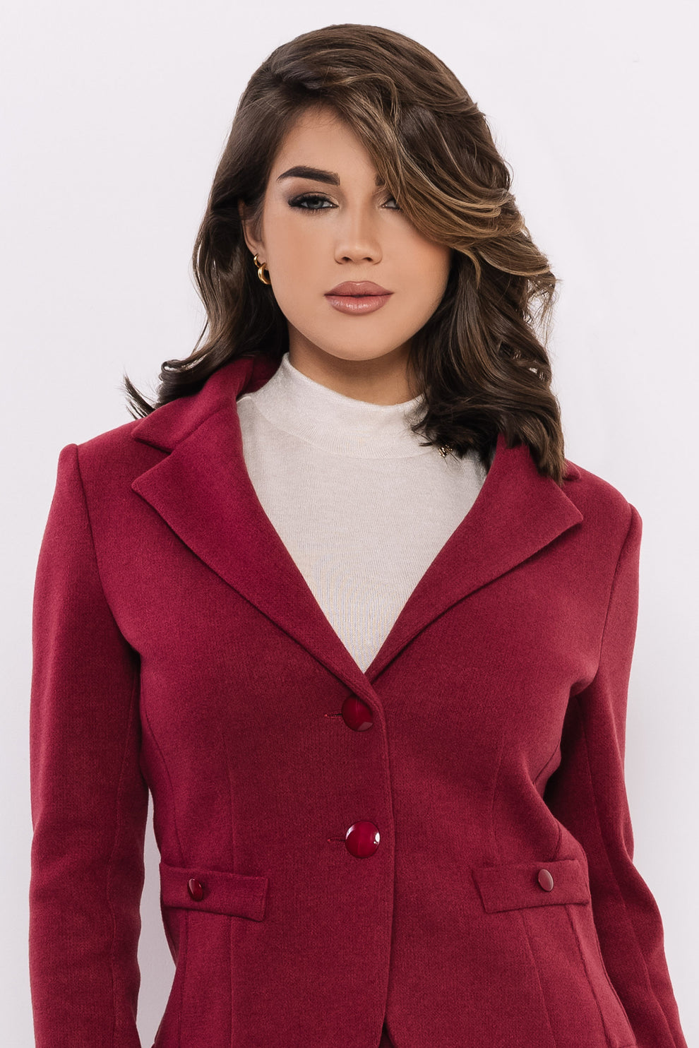 AMNESIA Egla sako pletené bordové