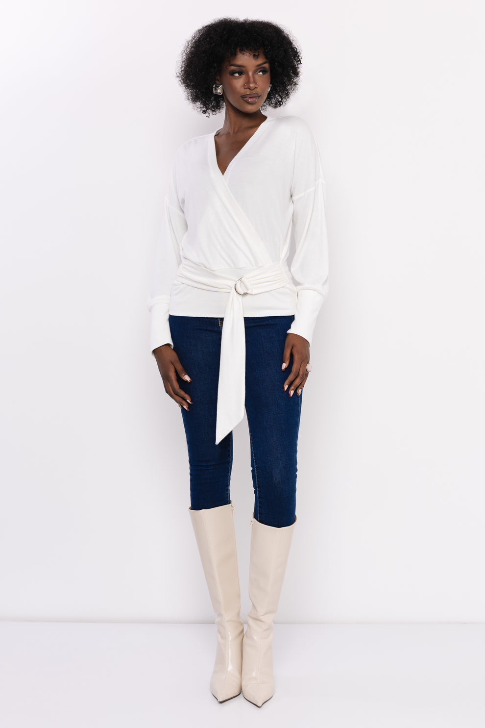 AMNESIA Latifa top krémový