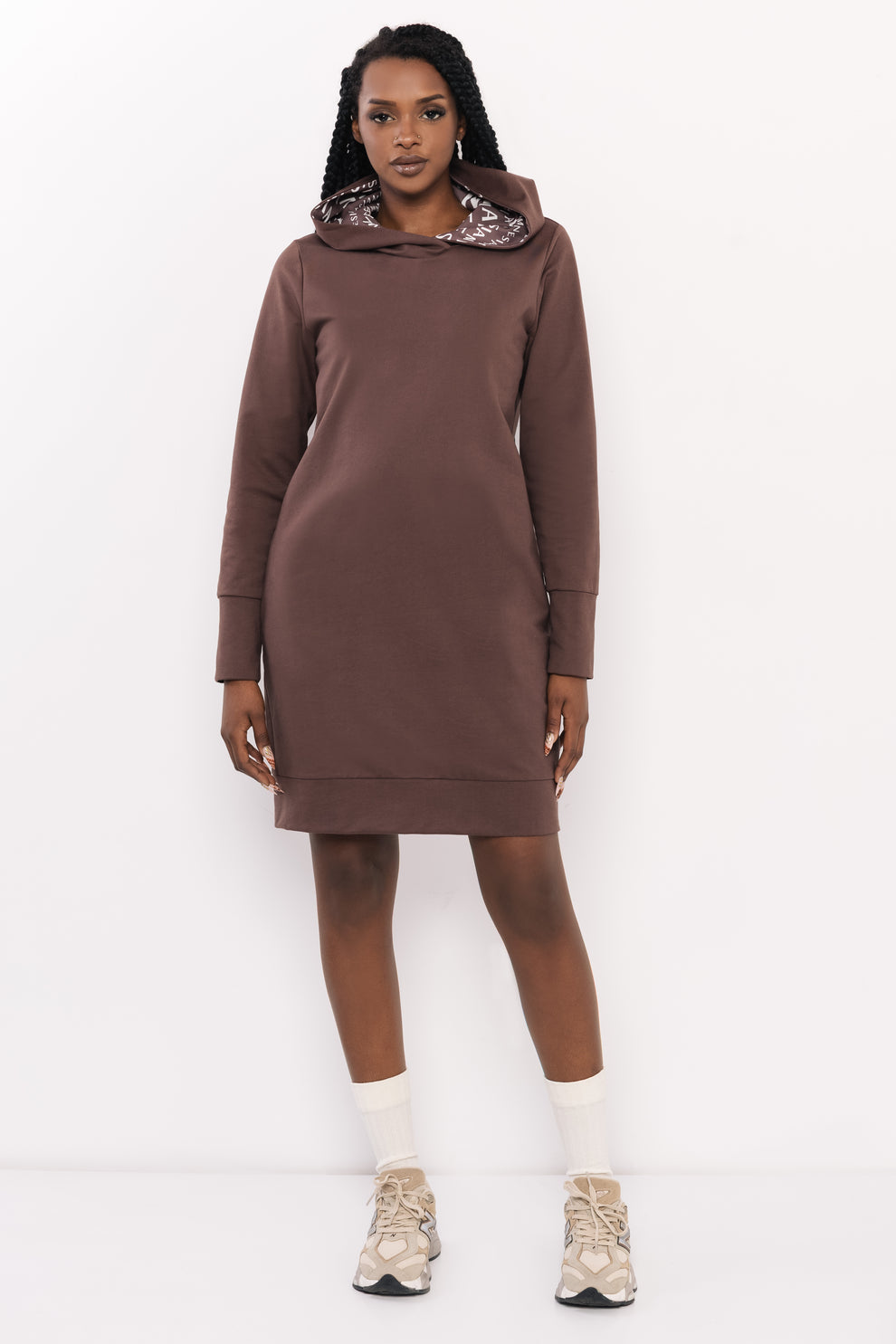 AMNESIA Rekame šaty hnedé