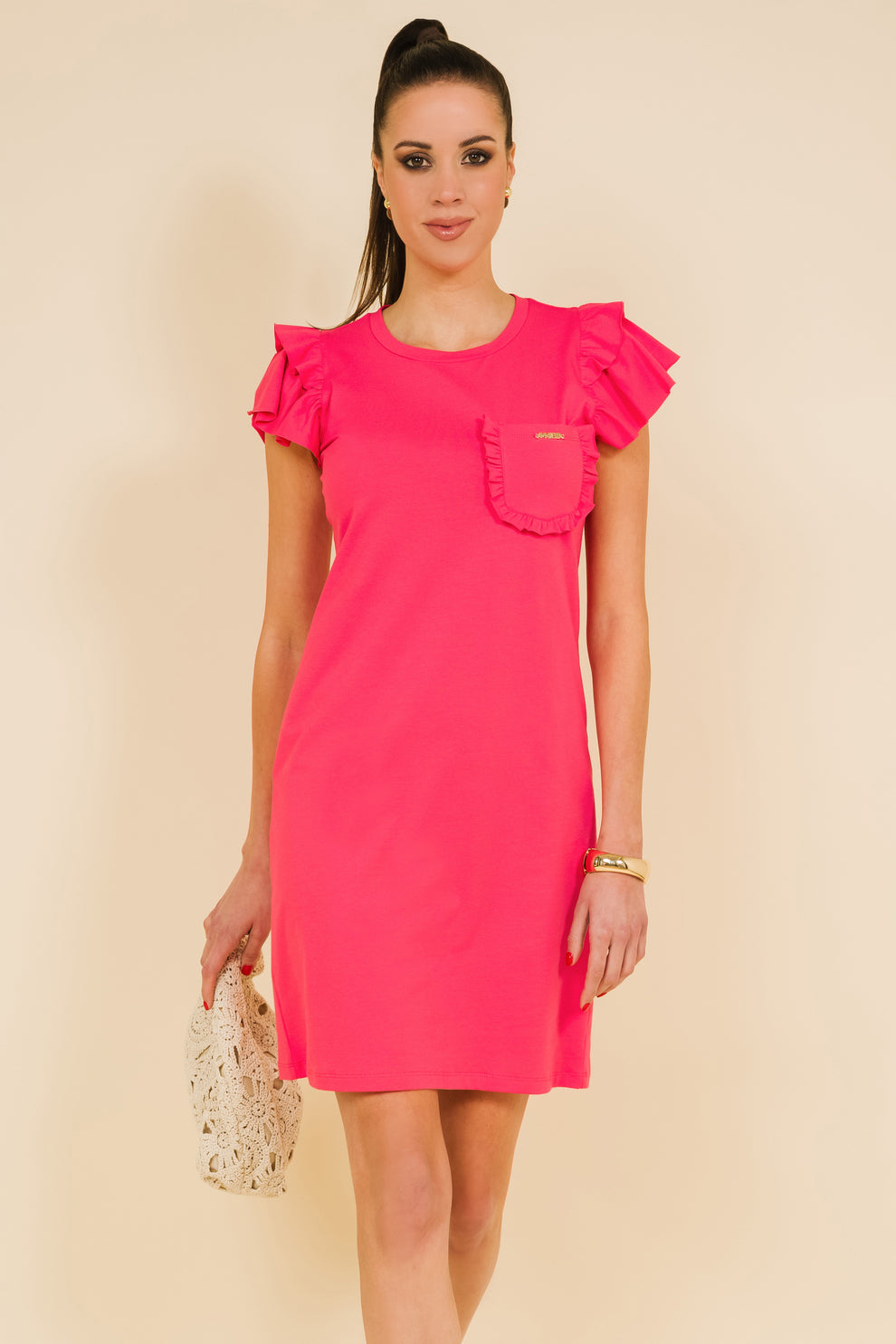 AMNESIA Vesta šaty pink