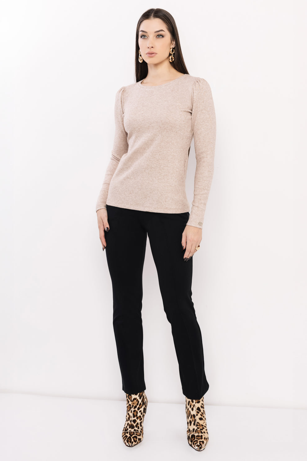 AMNESIA Reata tričko béžové