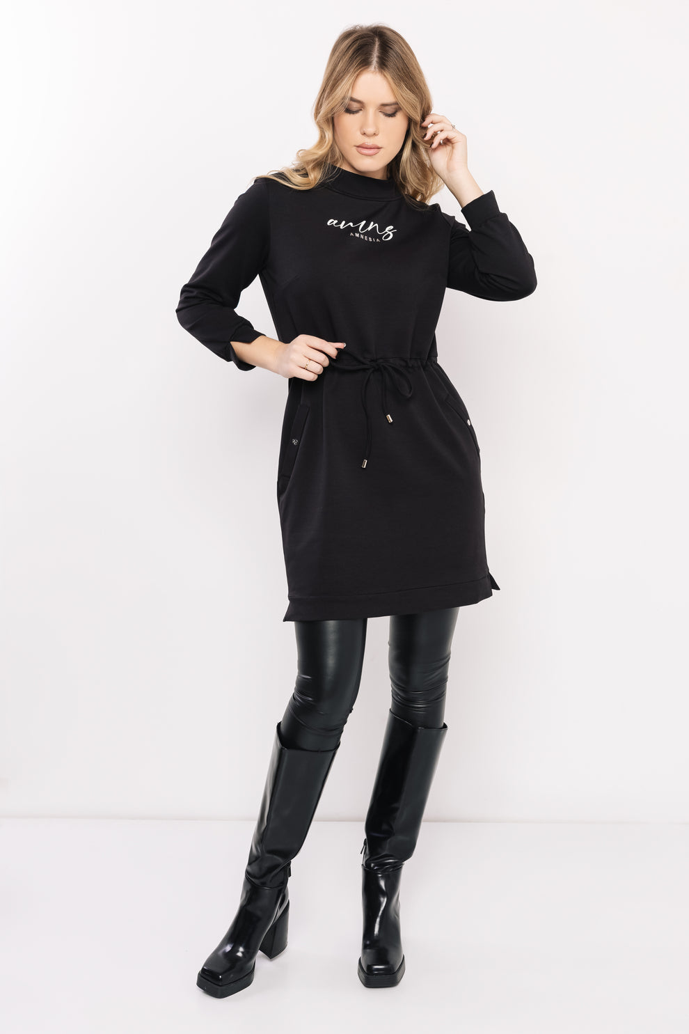 AMNESIA Ozin šaty čierne