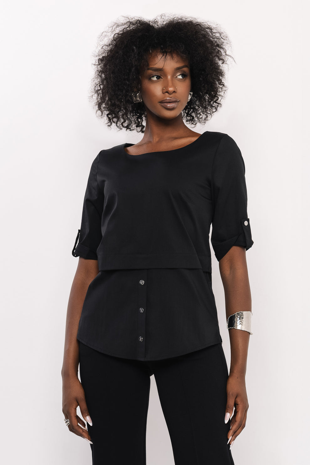 AMNESIA Banola top čierny