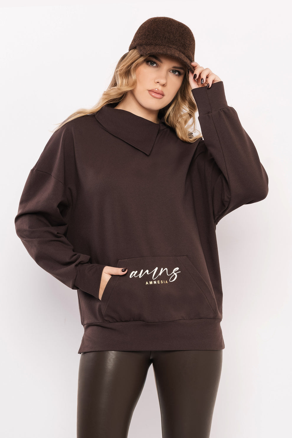 AMNESIA Sanka tunika hnedá