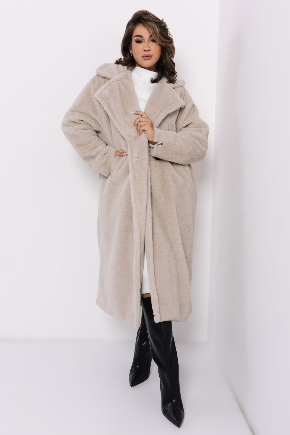 AMNESIA Floris kabát béžový