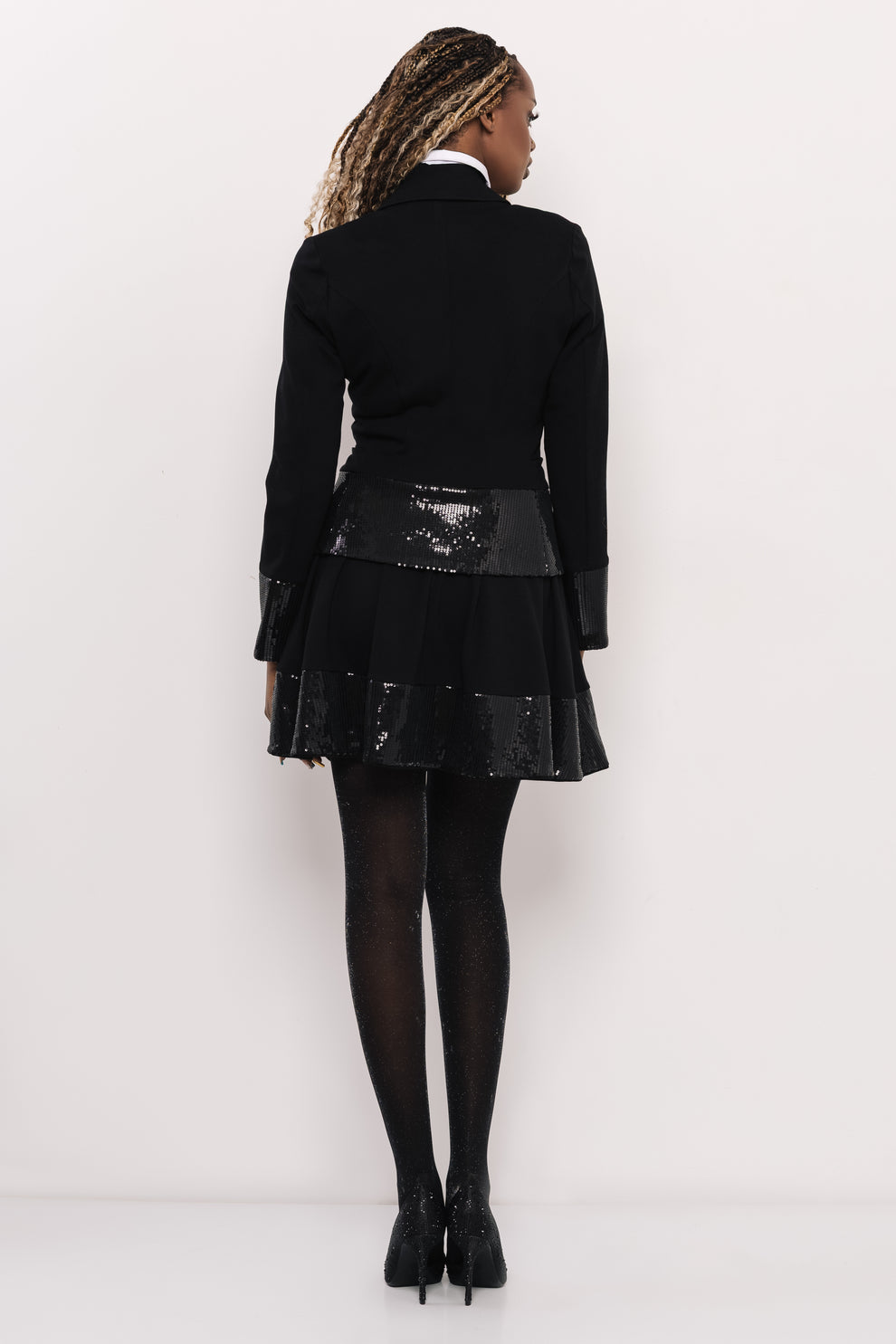 AMNESIA Flitter sako čierne