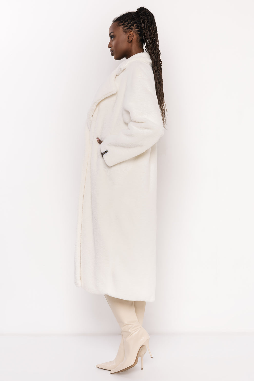 AMNESIA Floris kabát krémový