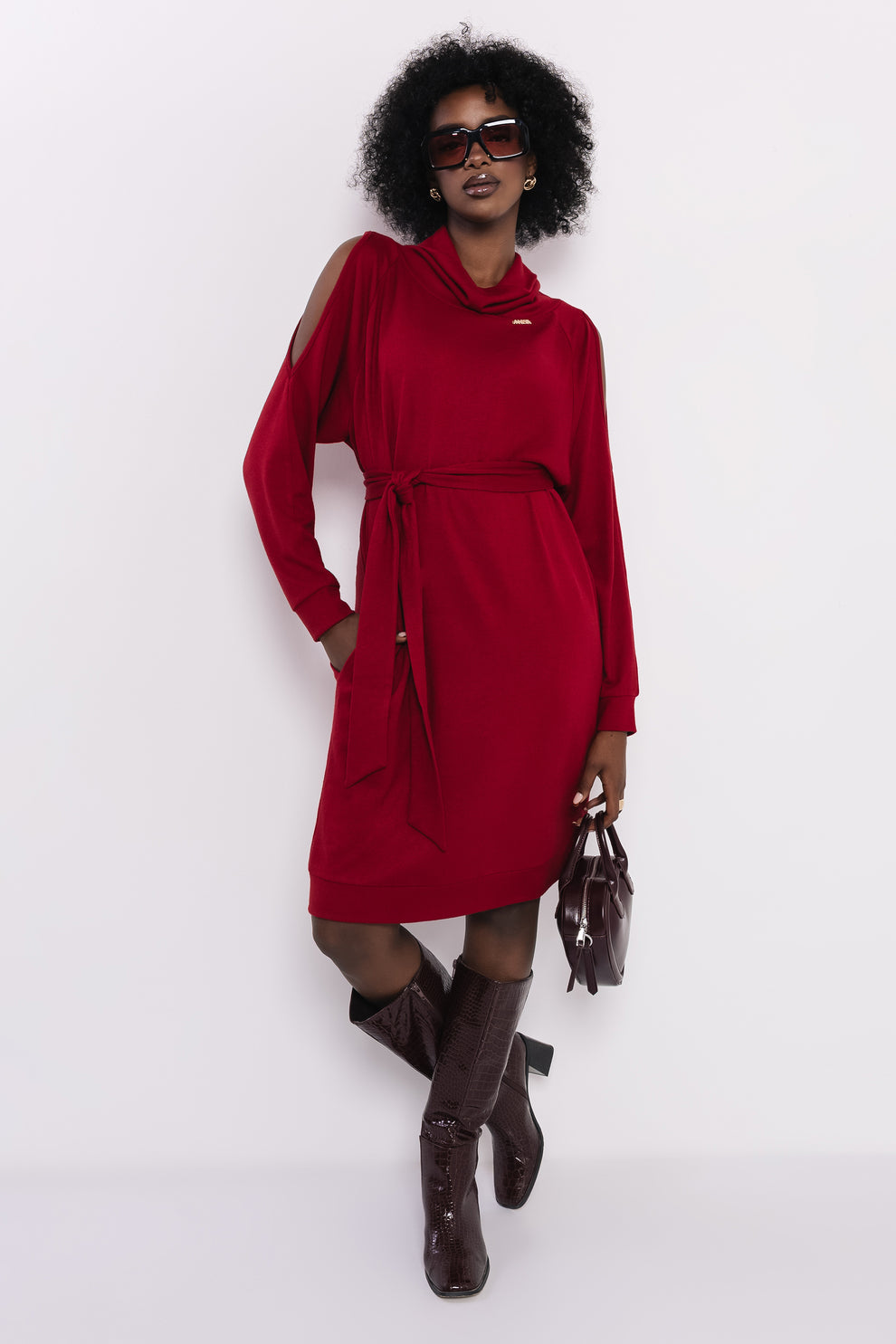 AMNESIA Szavina šaty bordové