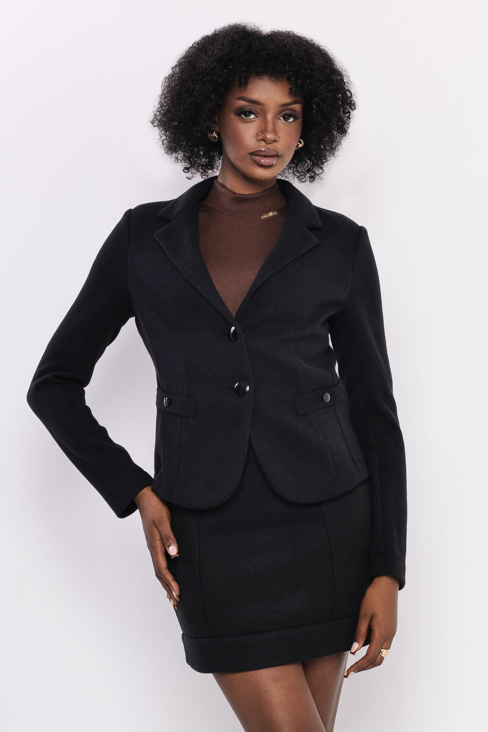 AMNESIA Egla sako pletené čierne