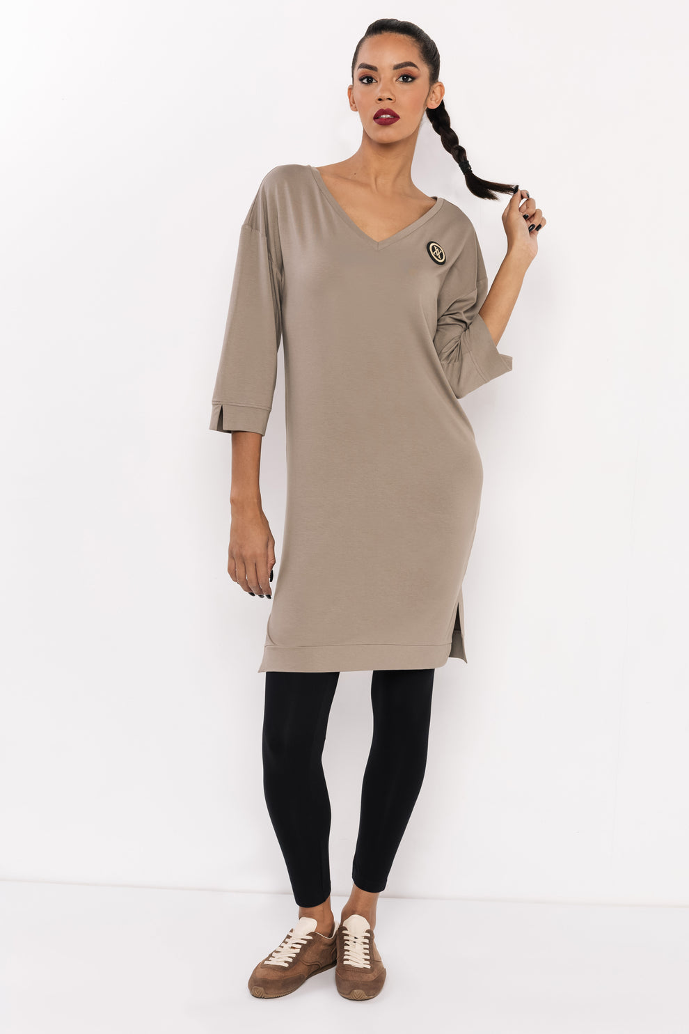 AMNESIA Diol tunika hnedá