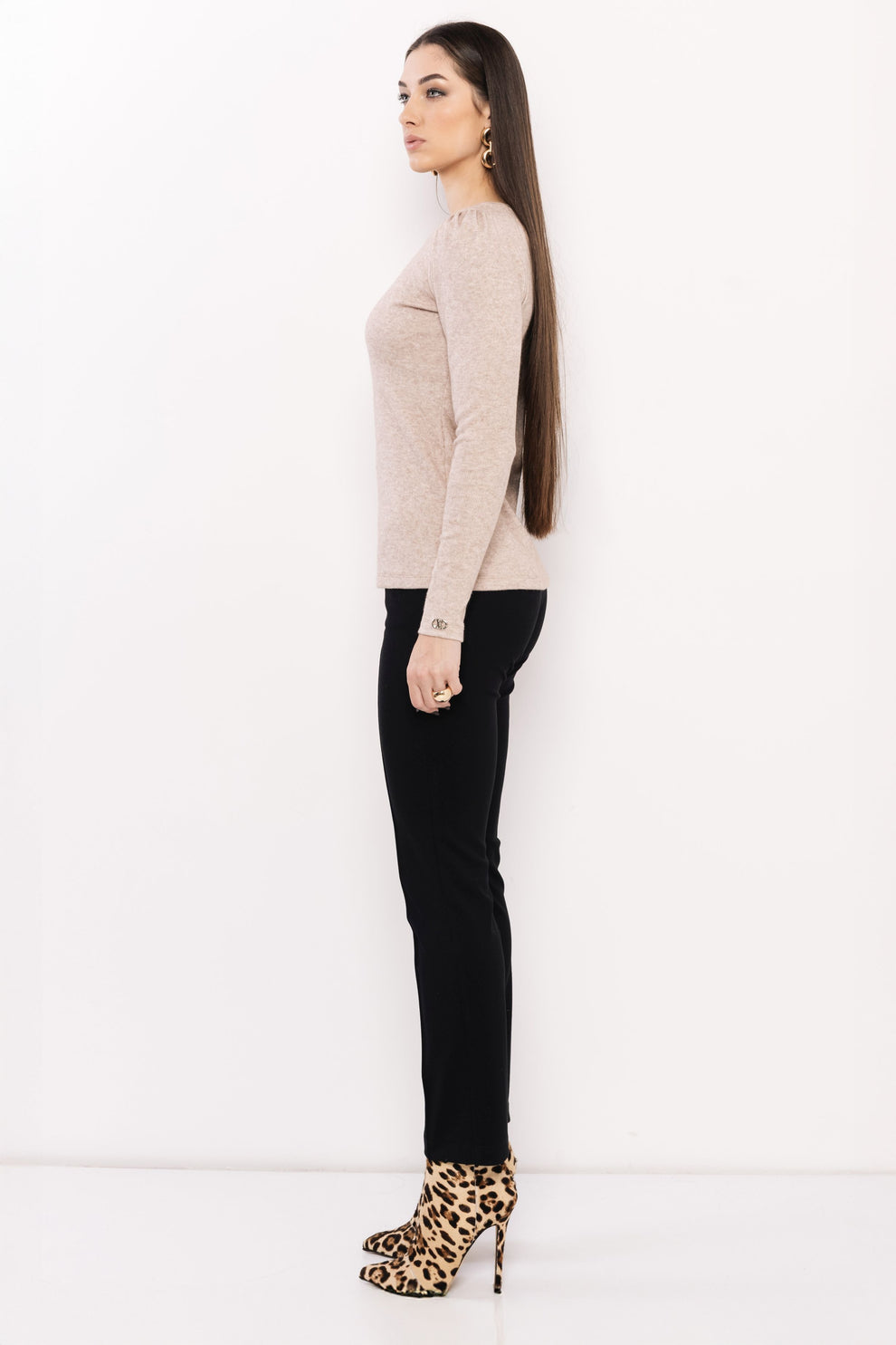 AMNESIA Reata tričko béžové