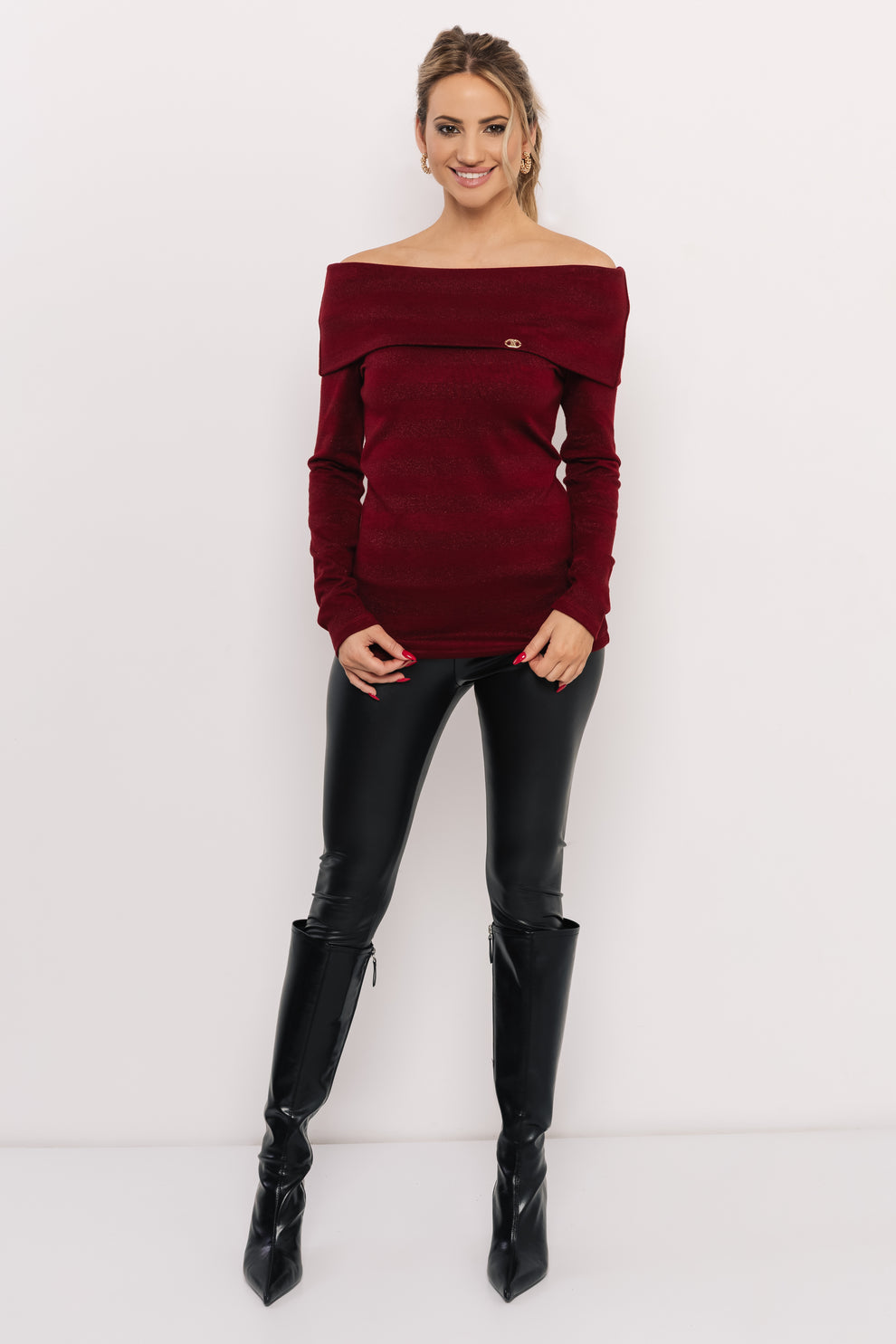 AMNESIA Pipo top bordový