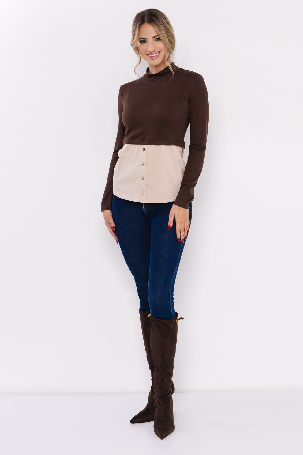 AMNESIA AURA Top hnedý