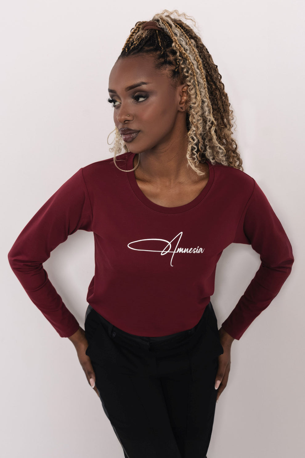 AMNESIA T-tričko bordový