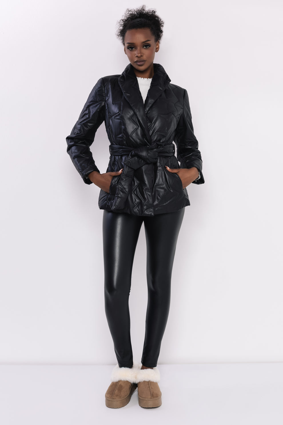 AMNESIA Lizel kabát čierny