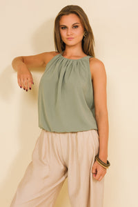 AMNESIA Edina top khaki