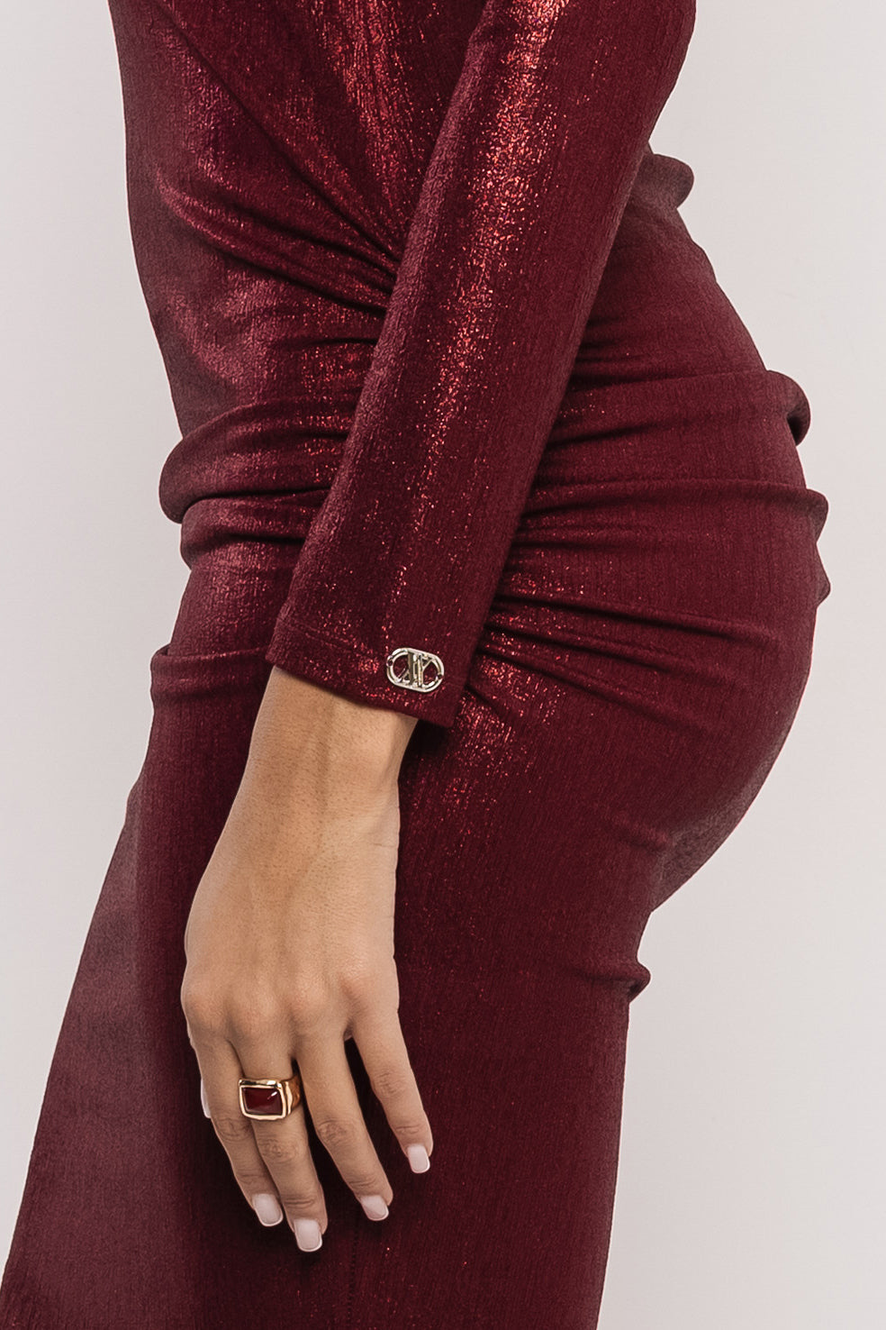 AMNESIA Olaf šaty bordové