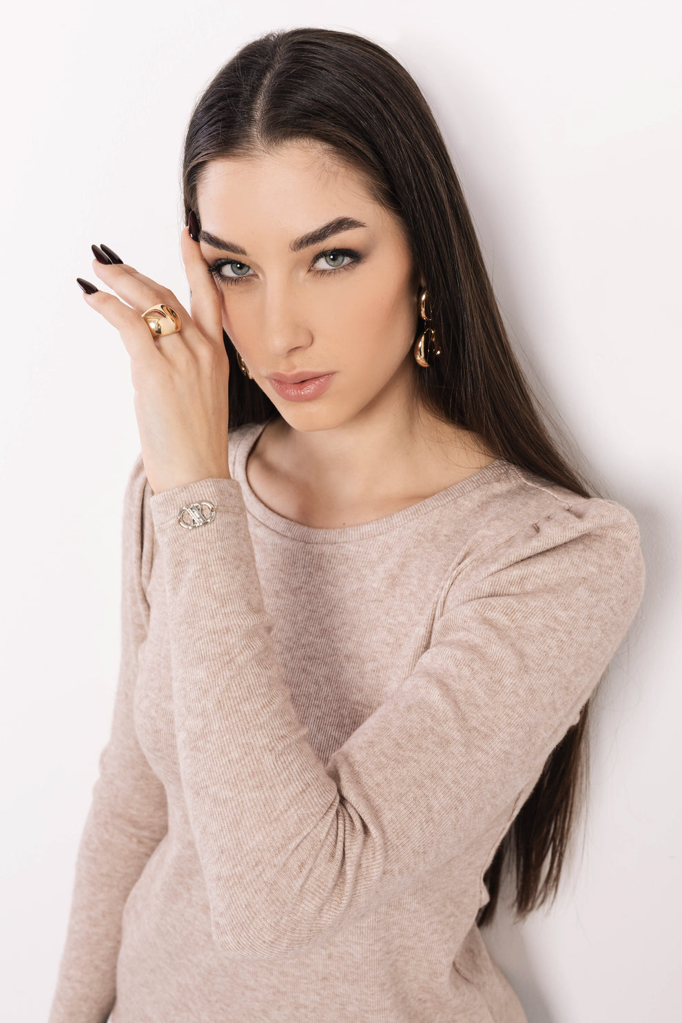 AMNESIA Reata tričko béžové