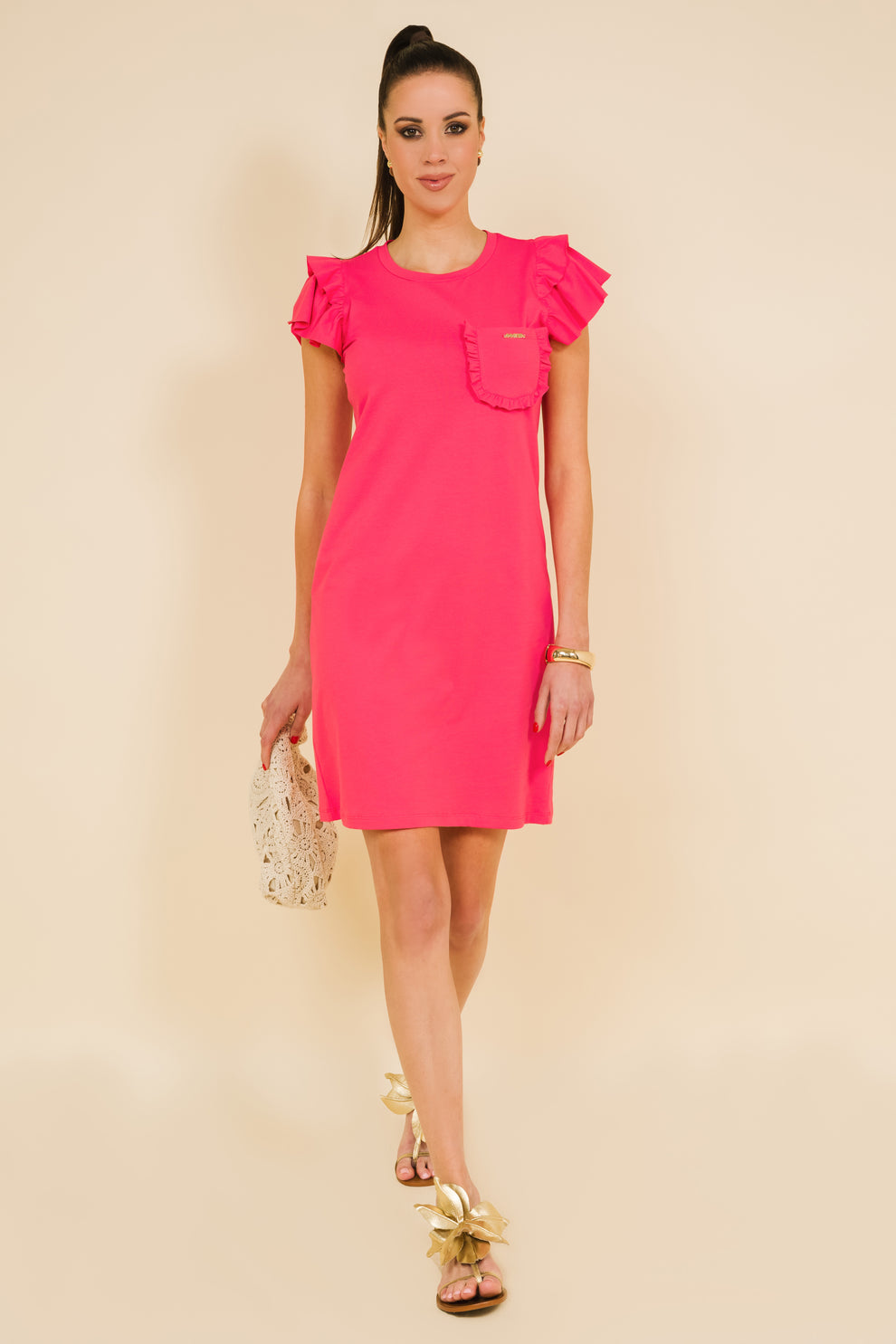 AMNESIA Vesta šaty pink