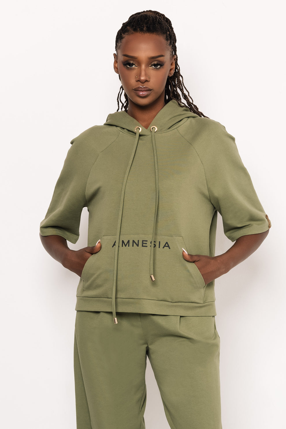 AMNESIA Satosi top khaki