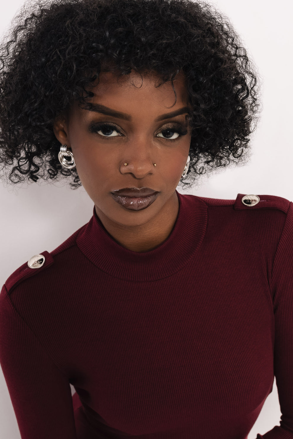 AMNESIA Duby šaty bordové