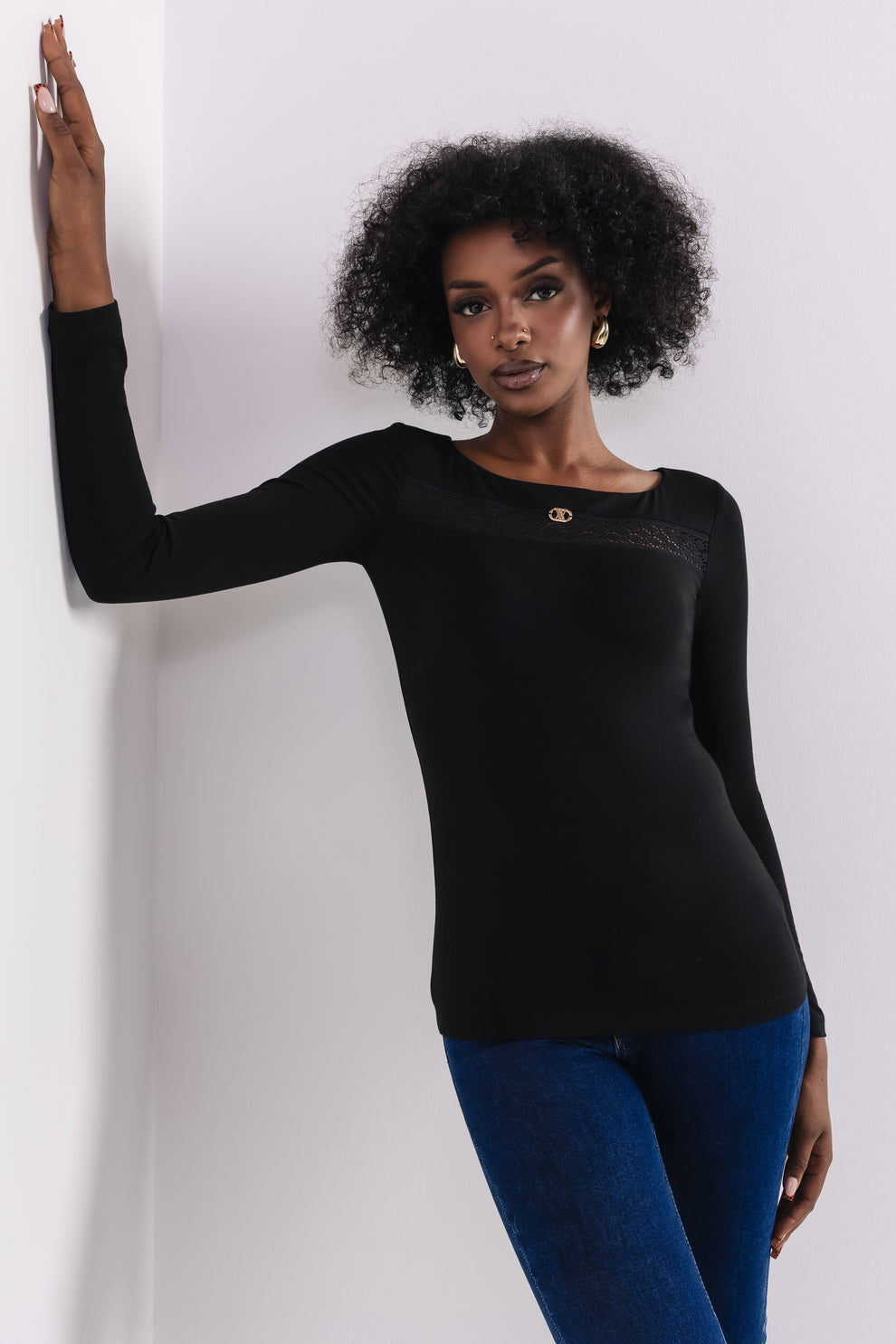 AMNESIA Opli tričko čierne