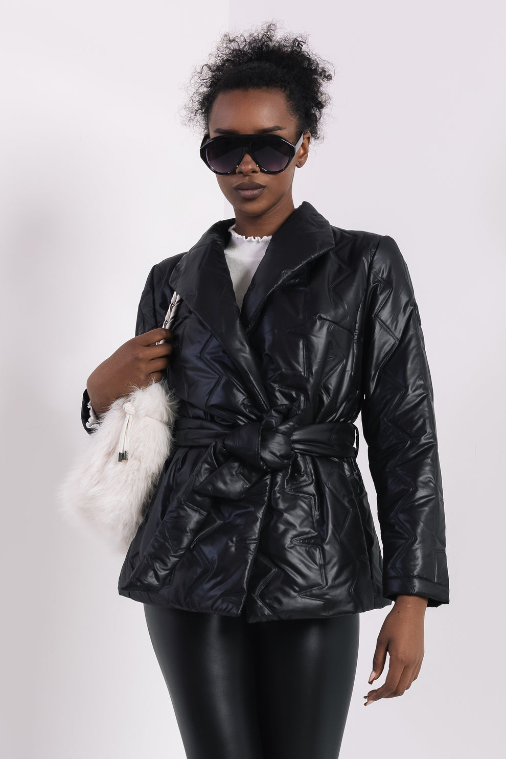 AMNESIA Lizel kabát čierny