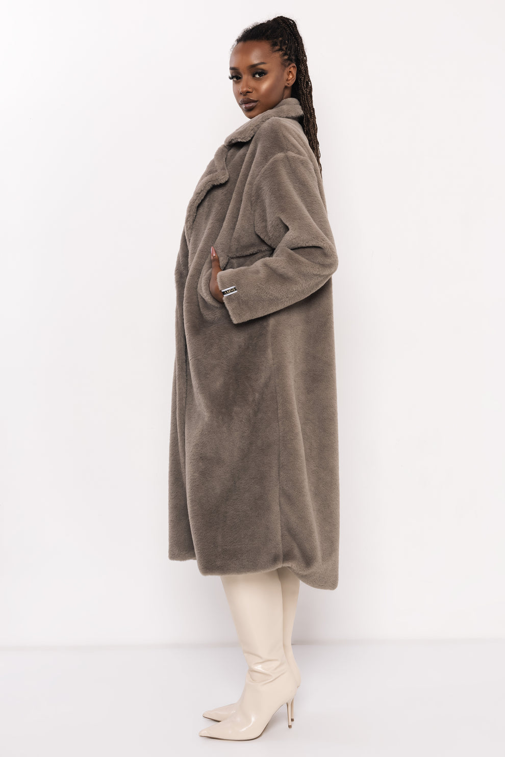 AMNESIA Floris kabát sivý