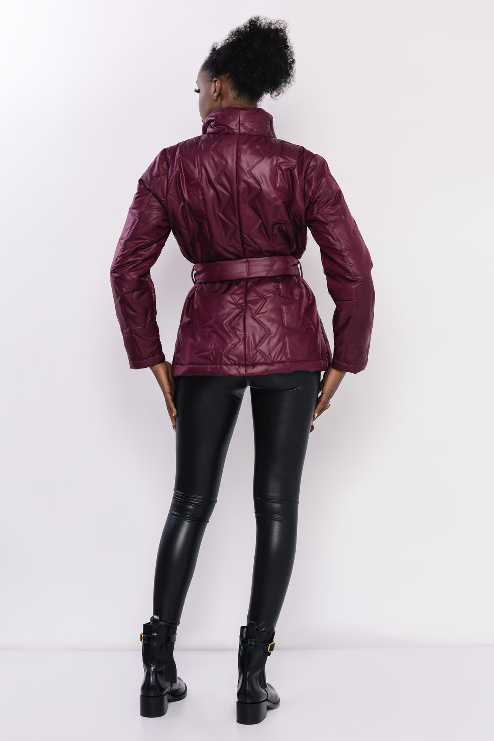 AMNESIA Lizel kabát bordový